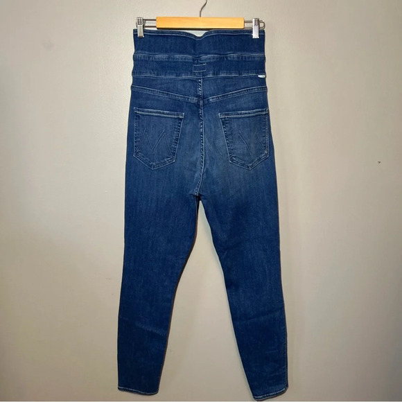 Mother Triple Stack Looker Hi Rise Tie Waist Stretch Skinny Jeans Size 31 - Picture 5 of 15